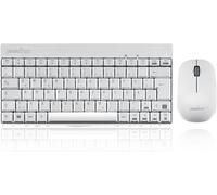 WQD-Perixx PERIDUO-712 Mini Clavier et Souris sans Fil avec Nano récepteur 2,4 GHz Blanc