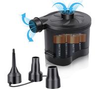 Wqd-Pompe À Air Électrique Alimentée Par Piles, Portable Pompe Electrique Gonfleur Matelas Gonflable À 3 Buses,Pour Bouée Bateau Matelas Voiture Coussin Camping(Batterie 4d, Ne Comprend Pas)