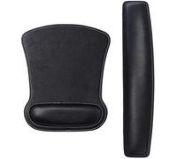 WQD-Repose-poignet pour clavier et souris Ensemble ergonomique avec tapis de souris, durable, confortable et léger pour une saisie facile et un soulagement de la douleur (Noir)