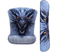WQD-Repose-poignet pour clavier et souris Ensemble ergonomique avec tapis de souris, durable, confortable et léger pour une saisie facile et un soulagement de la douleur (Dragon)