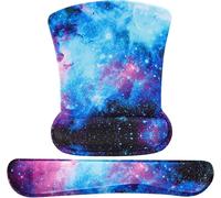 WQD-Repose-poignet pour clavier et souris Ensemble ergonomique avec tapis de souris, durable, confortable et léger pour une saisie facile et un soulagement de la douleur (Galaxie)
