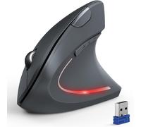 WQD-Souris Ergonomique sans Fil, Silencieuse Souris Verticale Bluetooth avec 4800 DPI Réglable, 6 Boutons, BT5.0/3.0+2.4G Souris Ordinateur pour Droitier, PC, Ordinateur Portable, Mac,Gris