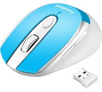 WQD-Souris sans Fil Portable Souris USB sans Fil Silencieuse Souris d`Ordinateur Optique, 4 Boutons, 1600DPI avec 3 Niveaux Réglables pour Windows/Mac/Macbook Pro/HP/Acer