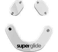 WQD-Superglide ¿ Patins de Souris en Verre Ultra résistant, Ultra Rapide, Lisse et Durable pour SteelSeries Prime Mini Filaire/sans Fil [Blanc]