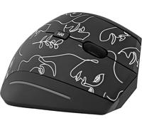WQD-T¿NB Souris Mariko - Souris Ergonomique Verticale sans Fil 2.4 GHz Design Exclusiv, Récepteur USB-A, Confortable Toucher Doux, Pile Longue Durée avec Mode Veille Automatique - Motif Line Art