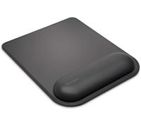 WQD-Tapis de Souris avec Repose-Poignets ErgoSoft, Noir - Rembourrage en Gel Anti-Dérapant, Alignement du Poignet, Certifié Sûr et Conforme