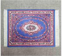 WQD-Tapis de souris créatif Mini tapis oriental Motif tissu textile Petit tapis de souris avec pompons en coton Tapis de souris Accessoires d'ordinateur Sous-verre 28 x 18 cm 26#Bleu foncé