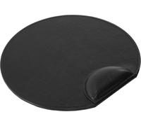 WQD-Tapis de souris en imitation cuir Noir