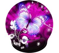 WQD-Tapis de souris ergonomique avec repose-poignet, tapis de souris de jeu avec chiffon en lycra, tapis de souris ergonomique pour toutes les souris, violet