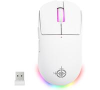 WQD-X MAGIC-REFINER G6 Souris de jeu sans fil, 72 g légère, 24 000 DPI, taux d'interrogation de 1000 Hz, souris de jeu sans fil/filaire BT/2,4G, RVB, batterie 750 mAh, avec bande