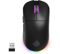 WQD-X MAGIC-REFINER G6 Souris de jeu sans fil, 72 g légère, 24 000 DPI, taux d'interrogation de 1000 Hz, souris de jeu sans fil/filaire BT/2,4G, RVB, batterie 750 mAh, avec bande