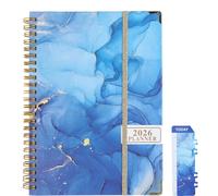 WQDD STANPET Calendrier 2026 Carnet A5 à Points -Carnet de notes à anneaux, Hardcover Spiral Journal avec 71 Pages, Papier Premium, Fermeture Élastique, Cahier & Journal Intime pour École, Bureau