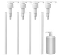 WQDD STANPET Pompe Doseuse pour Sirop - Compatible avec Bouteilles 500 ML & 1 L - Pompe Sirop Réutilisable 5 ML/Pression - (Filetage 28/410) - 4 pièces,Idéale pour Boissons Concentrées sans Sucre