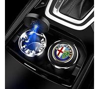 WQEFWR Voiture avec Couvercle Cendrier pour Alfa Romeo Giulia Giulietta 159 156 Mito Stelvio, Ignifuge ÉLimine Odeurs sans FuméE Portable Auto DéTachable Coiffag IntéRieur Accessoires