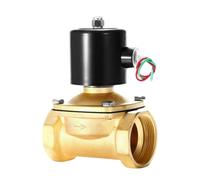 WQGQPXOB Électrovanne en Laiton à Basse Pression, Eau Action directe, 1,5ih 2ih, normalement fermée, 220v 12v 230v, 150 degrés centigrades(Npt-24vac,2 inch)