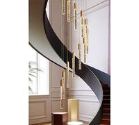 WQHPLMD 12 Lights Glass Bubble Foyer Chandeliers Entryway High Ceiling Large Staircase Ceiling Chandelier LED Crystal Hanging Long Bar Pendant Light Gold Vintage Lighting for Hallway