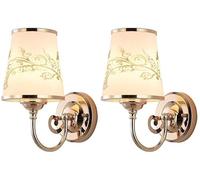 WQHPLMD 2 Pack Rose Gold Cylinder Sconce Lamp, Glass, LED Decorative Wall Light for Corridor, Bedroom, and Doorway