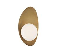 WQHPLMD 2 PCS Phare Lumineux Plaqué Or Phares Lumières Claires avec Verres Milka/Clear de Salle de Bain - Lampes murales de lit pour Chambre, plafonniers muraux de Salle à Manger, Chambres, Salons,