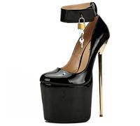 WQHPLMD 22cm Party Dress Wedding Nightclub Women Shoes Open Toe Sandals High Stilettos Heel Platform Party Pumps Origin China