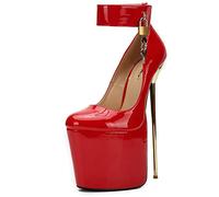 WQHPLMD 22cm Party Dress Wedding Nightclub Women Shoes Open Toe Sandals High Stilettos Heel Platform Party Pumps Origin China