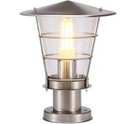 WQHPLMD 25CM European Victorian Post Light IP65 Silver Garden Outdoor Lamp E27 Screw Base LED