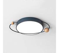 WQHPLMD 54cm Round Ceiling LED Lights, Living Room Bedroom Study 's Room Star Lights, 6 Colors and 3 Sizes Round Ceiling Lights, cast Iron+Rubber Wood+Acrylic Material Chan