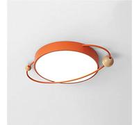 WQHPLMD 54cm Round Ceiling LED Lights, Living Room Bedroom Study 's Room Star Lights, 6 Colors and 3 Sizes Round Ceiling Lights, cast Iron+Rubber Wood+Acrylic Material Chan