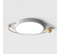 WQHPLMD 54cm Round Ceiling LED Lights, Living Room Bedroom Study 's Room Star Lights, 6 Colors and 3 Sizes Round Ceiling Lights, cast Iron+Rubber Wood+Acrylic Material Chan