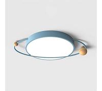 WQHPLMD 54cm Round Ceiling LED Lights, Living Room Bedroom Study 's Room Star Lights, 6 Colors and 3 Sizes Round Ceiling Lights, cast Iron+Rubber Wood+Acrylic Material Chan