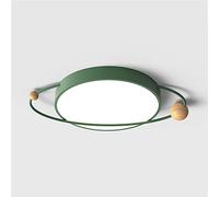 WQHPLMD 54cm Round Ceiling LED Lights, Living Room Bedroom Study 's Room Star Lights, 6 Colors and 3 Sizes Round Ceiling Lights, cast Iron+Rubber Wood+Acrylic Material Chan