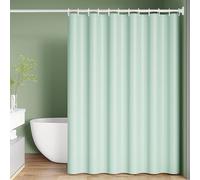 WQHPLMD 60x72 Curtains for Bathroom, Peva with Grommets and Hooks Solid Light Green, 150x180cm Hotel Shower Curtain