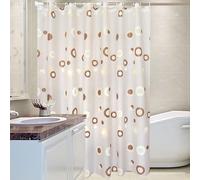 WQHPLMD 78x78 Peva Curtains for Bathroom with Hooks Colorful Circle Pattern, 200x200cm Hotel Shower Curtain