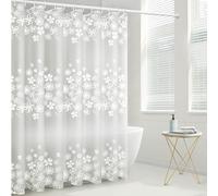 WQHPLMD 96x72 Grommets, PEVA RORTAINS Salle avec CORCHES Moteur DE FLOIRS Blancs Semi-Transparent, 240x180cm Curtain de Douche de Baignoire pour la Ferme