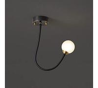 WQHPLMD Adjustable Angle Pendant Lamp with Glass Shade for Study, Dining Room and Living Room - H65 Brass Chandelier