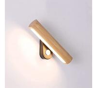 WQHPLMD Adjustable Wooden LED Wall Light with for Bedroom, Living Room and More