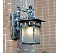 WQHPLMD American Garden Aluminium Gate Post Outdoor Square Antirust Courtyard Wall Lantern Waterproof IP54 European Exterior Porch Wall Mount Sconce Fixture