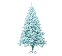 WQHPLMD Arbre De Noël 9Ft Bleu Arbre De Noël Artificiel Décoration De Noël pour La Maison Velours PVC Matériau Mixte Support en Métal Fermeture À Glissière sans Décorations Chaque Ambiance Familiale