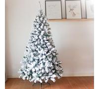 WQHPLMD Arbre de Noël floqué de Neige, Arbre de Noël Portable, Arbre de Noël Artificiel pour compositions Florales de Noël, couronnes d'arbres décoration de Cadeaux, 2XS