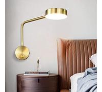 WQHPLMD Art Nouveau Copper Wall Light with LED Spotlight - Elegant and Energy-Saving Entrance Lighting