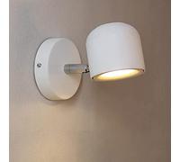WQHPLMD Art Nouveau Style Aluminium Wall Spotlight with Black/White Lamp Shades for Bedroom, Living Room and Study - 7W LED Light Source
