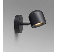 WQHPLMD Art Nouveau Style Aluminium Wall Spotlight with Black/White Lamp Shades for Bedroom, Living Room and Study - 7W LED Light Source