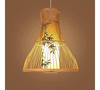 WQHPLMD Art Pendant Light for Living Room Bedroom Hallway Dining Room Bar - Elegant Handwoven Rattan Chandelier