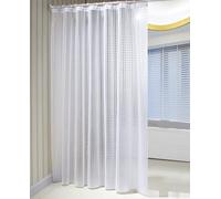 WQHPLMD Bathroom 48x72, Peva Liner with Hooks Semi-Transparent Geometric Pattern, 120x180cm Bathtub Shower Curtain