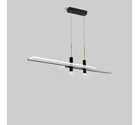 WQHPLMD Black Gold Sputnik Chandelier Vintage Metal Semi Flush Mount Ceiling Light LED Long Linear Lighting Mid Century Hanging Pendant Lamp for Dining Room Bar Kitchen Living Room Restaurant