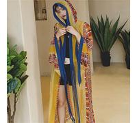 WQHPLMD Bohemian Seaside Resort Ethnic Style Summer Cape Women's Mid-Length Cardigan Thin Coat (Color : A, Size : One Size)