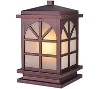 WQHPLMD Briègle Aluminum Post Luminaire Éclairage Extérieur Garçonnière Luminaire Dôme Noir