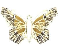 WQHPLMD Butterfly Glass Lampshade, Gold LED Postmodern Decorative Wall Mount Sconce for Bedroom Dining Room Living Room Hallway