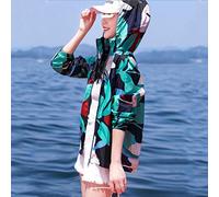WQHPLMD Camouflage Sunscreen Clothing Women's Summer End Cycling Sunscreen Shirt Cardigan Jacket Thin Section Breathable Fashion