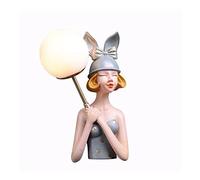 WQHPLMD Cartoon Rabbit Wall Light for Living Room and Bedroom Decor - Handmade Resin Sconces Pink & Blue