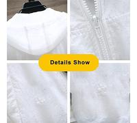 WQHPLMD Casual Light Jacket Sun Protection Clothes Men's Summer Skin Clothes Men's Letter Print Hood (Color : White, Size : XXXXX-Large)